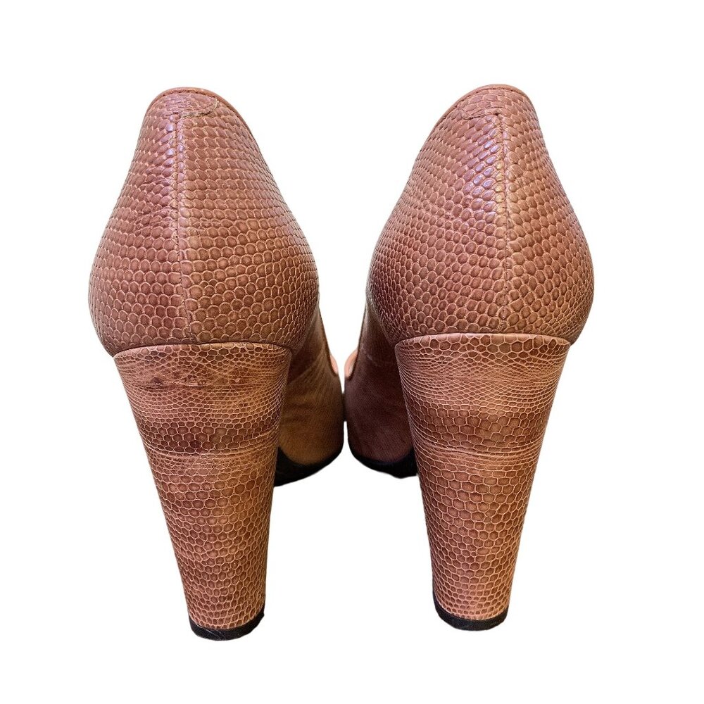 Tods Womens Brown Leather Heels 9 - Picture 4 of 7